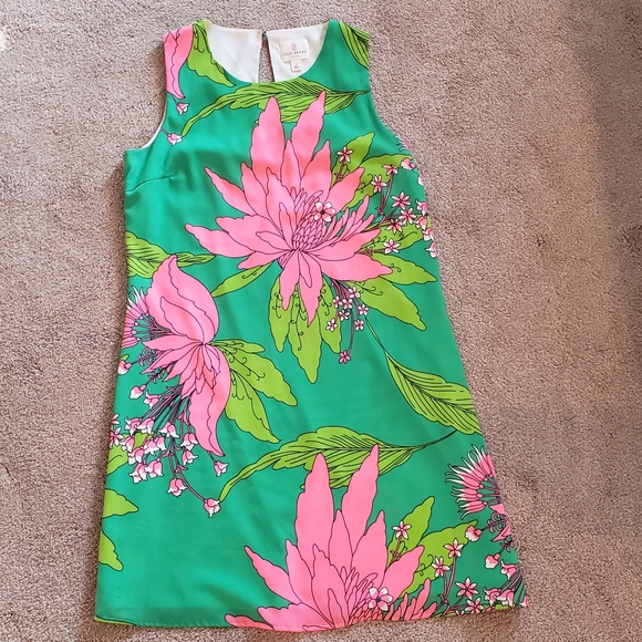 SUMMER BRIGHT JULIE BROWN SHIFT DRESS - Picture 9 of 13